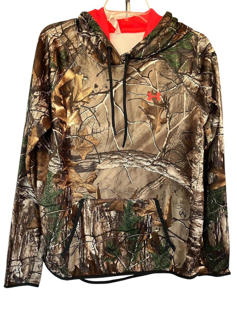 Under Armour Women RealTree Xtra Camouflage Camo Pullover Hoodie Sz M Loose fit